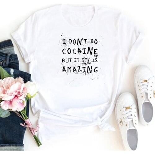 It Smells Amazing Women T-shirt Funny Cotton Tshirt Woman Top Fashion Letters Loose Tee Shirt Women Personalized Camiseta Mujer