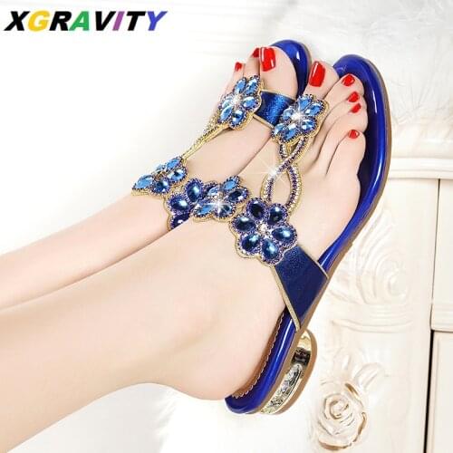 XGRAVITY All Matched New Designer Flat Shoes Sexy Ladies Short Heels Elegant Women Party Sandals Leisure Evening Shoes Bridal