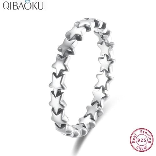 Hot Sale 925 Sterling Silver Ring Star Ring Fashion Fine Jewelry Rings for Women Silver Wedding Finger Ring Jewelry