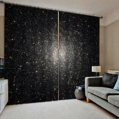 Starry Night Sky Window Curtains for Living Room Bathroom Kids Curtains home Drapes