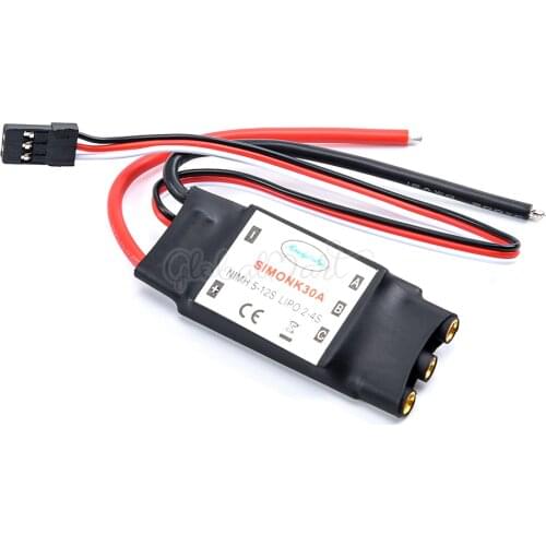 1PCS 30A Simonk ESC Electronic Speed Controller 5V/2A BEC with 3.5mm banana connector For RC Helicopter Quadcopter