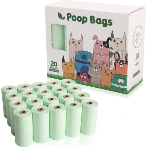 15 Bags/roll Biodegradable Pet Dog Poop Bag Environmental Protection Portable Cat Poop Garbage Bag Outdoor Pet Cleaning Bag