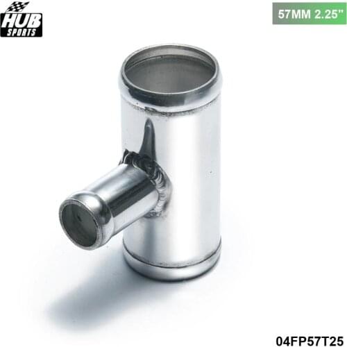 57mm 2.25" T-Piece Aluminum Intake Cooling Systems and Turbo intercooler T-Pipe piping for 25mm OD BOV For Scion HU-04FP57T25