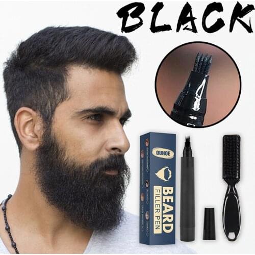 Four-Prong Beard Pen Brush Filler Pencil Enhancer Lasting Repair Moustache Shape