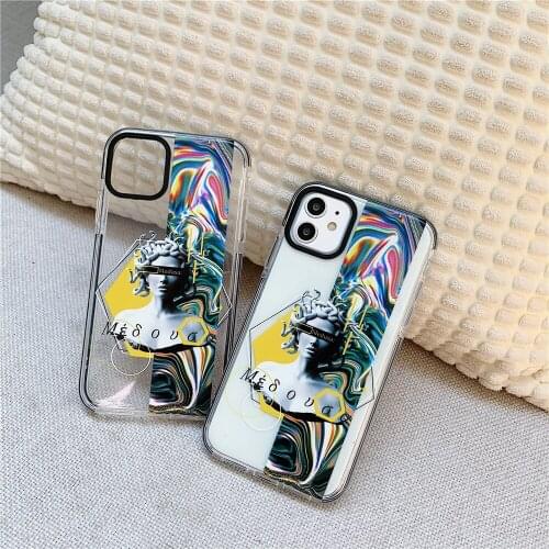 2021 Two-color TPU Phone Capa Case For iPhone 12 Mini/11/12Pro Max XR XS Max Fashion Funda Cover For iPhone SE 7 8Plus Shell