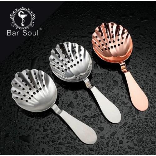 Bar Soul Shell Type Strainer Stainless Steel cocktail Strainer Wine Ice Strainer Professional Bartender Tools Various