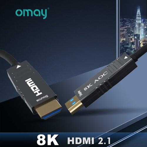 HDMI-compatible Cable 8K 2.1 Video Optical Fiber HDR 120Hz 3D for HD TV Splitter Switcher Xbox 1m - 50m