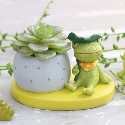 Mini Succulent Pot Animals Resin Flowerpots Planters Desk Flower Pot Home Decor Macetas Flower Plateau Flowerpot Office Decor