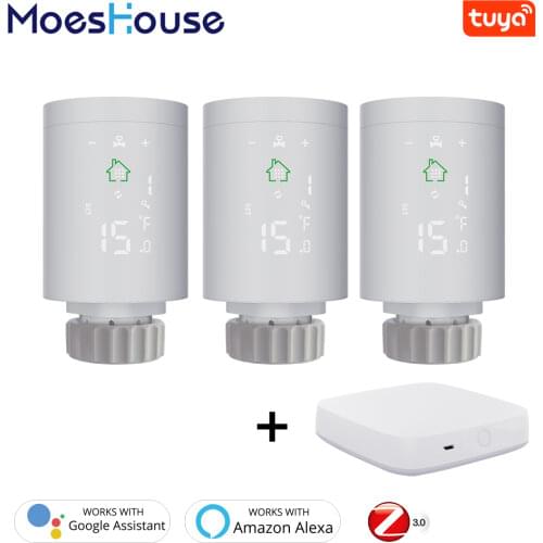 Tuya ZigBee3.0 Smart Radiator Actuator Programmable Thermostatic Radiator Valve Temperature Controller 2MQTT Setup With Alexa