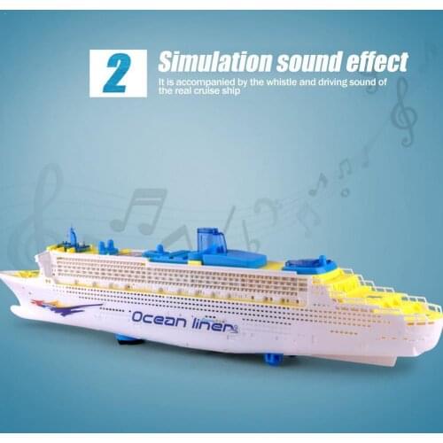 Simulation ship model childrens light music cruise electric universal ship ship toy T0P4