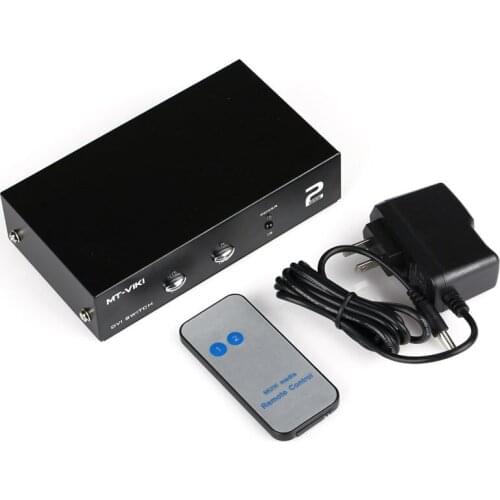 Dvi switch Box 2 in 1 out Dual Input IR Remote Control Select Support 2048*1536 MT-DV201