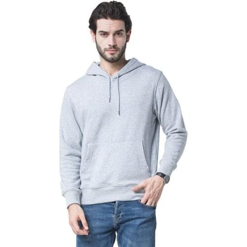 Classic Men Hoodise Relaxed Cut Zipper Front Pocket Pullovers Long Sleeve Rib Hem Autumn Man Outwear Casual Hoody 2020 New