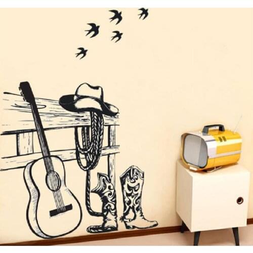 Music Training Wall Sticker Background Decoration Home Decal Pattern Removable Pvc Plane Window Poster For Studio Room Sale