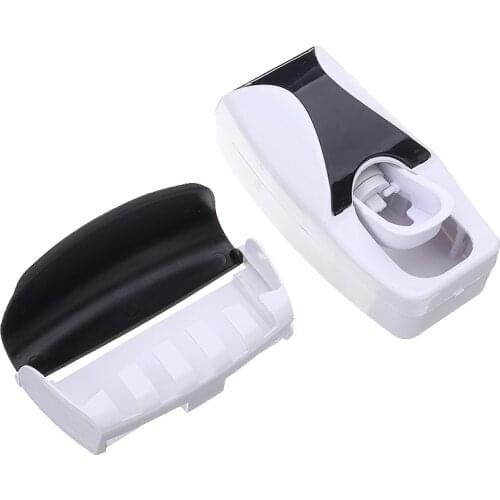 Wall Mount Automatic Toothpaste Squeezer Dispenser & 5 Toothbrush Holder Set Multi-function Tube Squeezer Bathroom Accessories