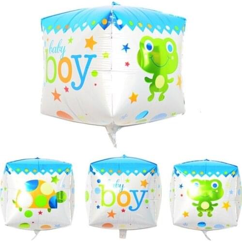 Three-Dimensional Balloons Cut Cartoon Frog Fish Cone Four Sides Birthday Aluminum Foil Ballon Decoration Baby Shower Party Toys