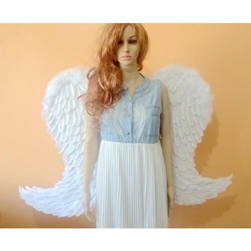 New Arrival White Angel Feather wings costume show party wedding sexy cosplay props Large fairy wings