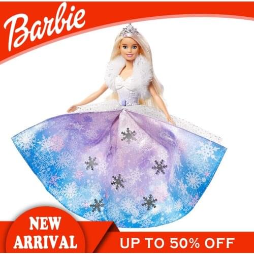 Original Barbie 2020 New Dreamtopia Series Doll Fashion Reveal Princess Doll Beautiful Skirt Pretty Girl Pretend Kids Toy GKH26