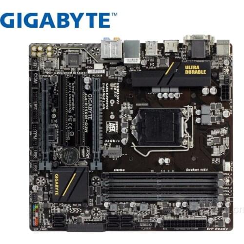 Gigabyte GA-B150M-D3H original motherboard B150M-D3H DDR4 LGA 1151 HDMI DVI VGA USB3.0 64G B150M-D3H used Desktop motherborad