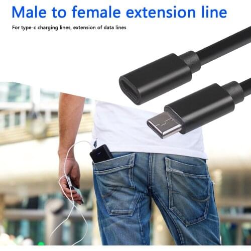 1.5m Practical Type-C Male to Female Extension Cable Multi-functional Durable Portable USB C Charging Wire Connector Line