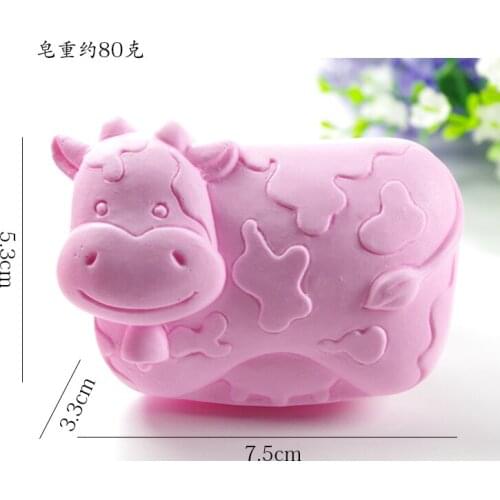PRZY 2D Milk Cow Animal Mold Silicone Handmade Soap Molds Gypsum Baking Chocolate Candle Candy Mold Cake Clay Resin Moulds