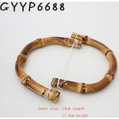 200 pcs 14X11.5cm Natural bamboo handles for bags replacement,retro hand made knit bag handbags bamboo handle No D ring