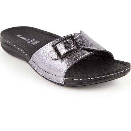 Women Slippers Single Buckle Casual Flat Sandals Home Street Adult 4 Colors Faux Leather Summer Winter Solid Flat women shoes