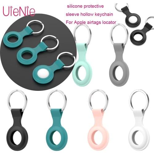 Silicone Protective Sleeve Hollow Keychain Shell For Apple Airtags Color Locator High Quality Silicone Protective Frame Cases