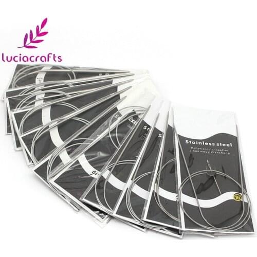 SALE 1 piece 1.5-5mm Stainless Steel Circular Knitting Needles Sweater Weaving Tools DIY Knit Accessories Crafts J0218