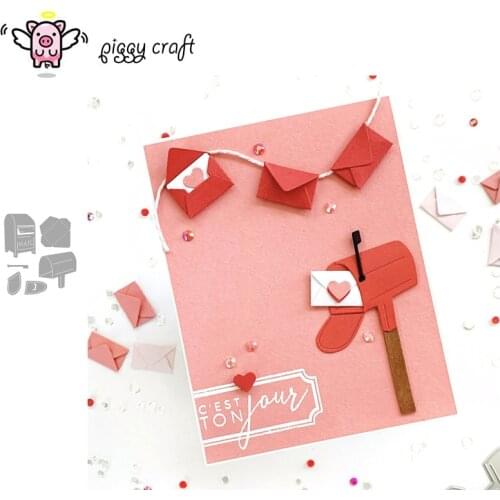 Piggy Craft metal cutting dies cut die mold Envelope mailbox Scrapbook paper craft knife mould blade punch stencils dies