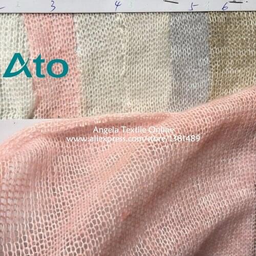 High Quality Plaid Slup Knitted Fabrics super soft stretchy angora fabrics , baby photography fabrics