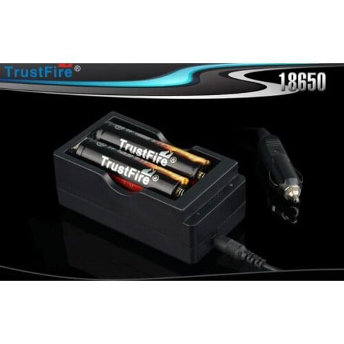 TrustFire Battery Charger 18650 Rechargeable Battery 110-240v Wall Charger and 12-24v Car Charger