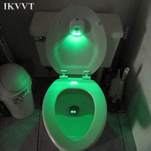 Smart Motion Sensor Toilet Lid Induction Lamp Backlight Toilet Automatic Night Lamp 2*AA Seat Sensor Light LED