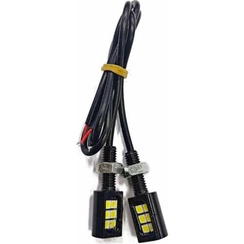 Waterproof Auto Licence Plate Light Bright LED Screw Bolt Lamp with Black Aluminum Light Holder