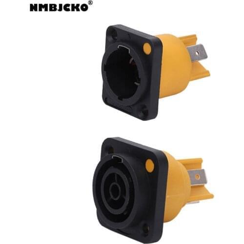 High quality 25pcs /lot NAC3FPX NAC3MPX Powercon 3-pol Recessed Connector Type D Load Power Connectors