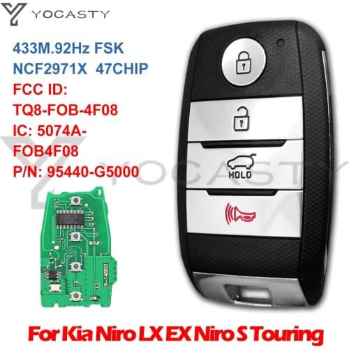 YOCASTY 95440-G5000 For KIA Niro Touring LX EX S Touring Hybrid 2017-2019 Proximity Keyless Entry Smart Remote Key TQ8-FOB-4F08