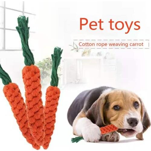 Pet Supplies Pet Dog Toy Carrot Shape Rope Puppy Chew Toys Bite-Resistant Teeth Cleaning Outdoor Training Dog Accessories L1