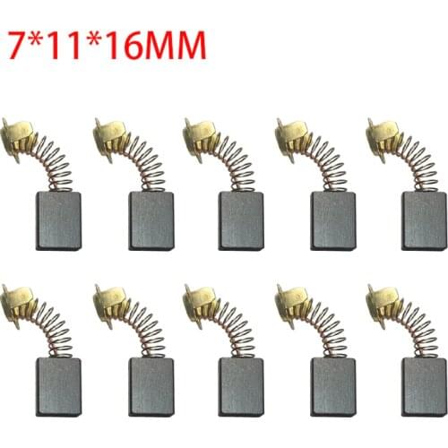 10 PCS Car Power Tool Graphite Copper Carbon Brush Motor Spare Parts Replacement Electric Hammer Angle Grinder Carbon Brush