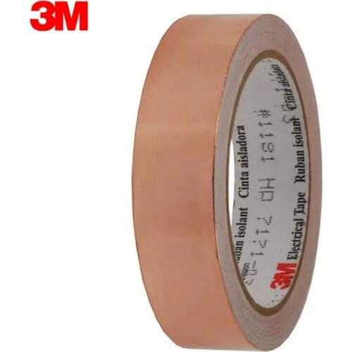 Guaranteed 100% 3M 1181 copper foil EMI shielding tape with conductive adhesive, 25.4mm x 16.5M/roll, Pack of 1