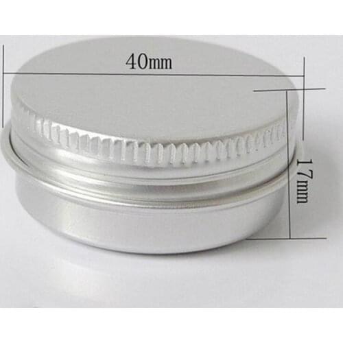 15ml Aluminium Balm Tins Pot Jar 15g Comestic Containers with Screw Thread Lip Balm Gloss Candle Packaging 115