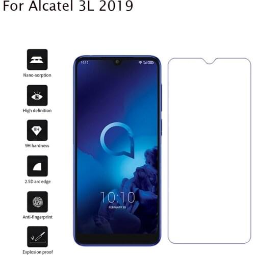 2pcs Smartphone 9H Tempered Glass for Alcatel 3 3L 2019 5.94" Explosion-proof Protective Film Screen Protector cover phone