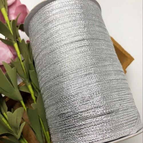 20 meters/lot) 1/8'' (3mm) Silver Metallic Glitter Ribbon Colorful gift package ribbons wholesale