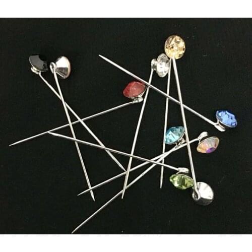 20rolls per lot wholesale assorted colors muslim rhinestones hijab pins scarf pins BD0408a