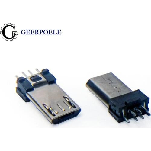 20 pcs/lot Micro USB 5 Pin 5V 1.5A USB Male Connectors Micro USB Connector Jack Tail Male Plug Sockect Electric Terminals