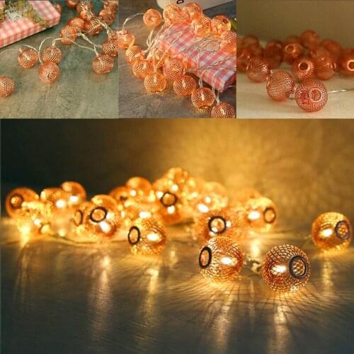 20 LED Globe Ball Hanging Fairy String Night Light Xmas Party Garden Decor Newest