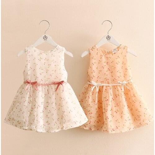 2021 Summer Girls Dresses Children Clothes Baby Girls Vest Dress Kids Flower Dress Baby Girls Dress Girls Outwear M26