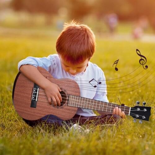 26 inch UKulele 4-String Portable Guitar Instrument for Beginners Children Pick Stringed Instruments Mini Guitars