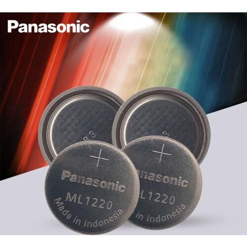 4PCS/Lot Original Panasonic ML1220 3V ML 1220 Rechargeable CMOS RTC BIOS Back Up Cell Button Coin Battery Batteries