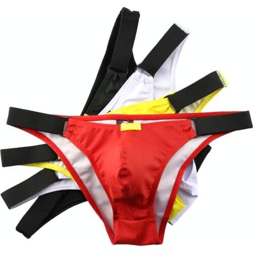 4PCS PU Leather Male Underwear Mens Briefs Sexy Underpants Mens Tong Underwear Briefs Man Briefs Underwear Men Panties Lingerie