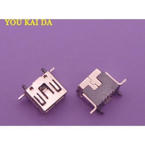 5PCS Mini USB Type B Female 5 Pin DIP Vertical Leg PCB 180 degree Socket Connector V3 Micro USB Short paragraph