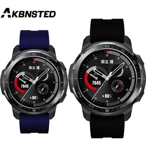 AKBNSTED 22MM Silicone Sport Strap For Huawei Watch GT 46MM/GT 2 46MM/GT 2 Pro/Honor GS Pro/Huami Amazfit GTR 47MM/GTR 2 Strap